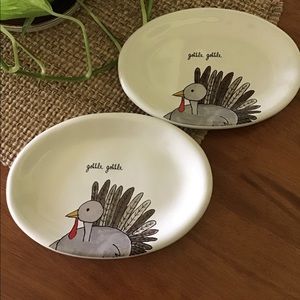 RAE DUNN “GOBBLE GOBBLE” PLATES